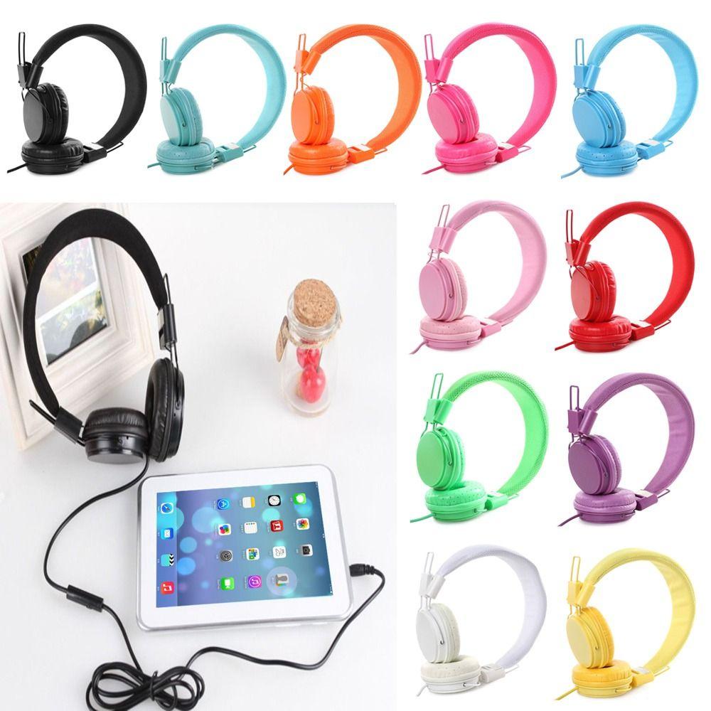 ABS Stylish Headband Earphones 11Colors Headset Earphone New Wired Headphones  for IPad Tablet