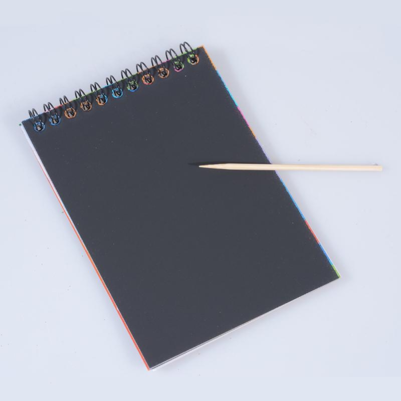 12 листов волшебной бумаги для рисования, красочная живопись, каракули, тетрадь, скретч-арт, подарок для детей