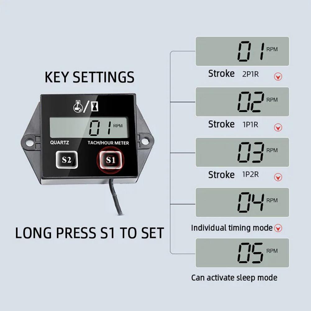 1 комплект бензиновый двигатель тахометр мотоцикл скорость таймер пляж велосипед моторная лодка газонокосилка универсальная версия