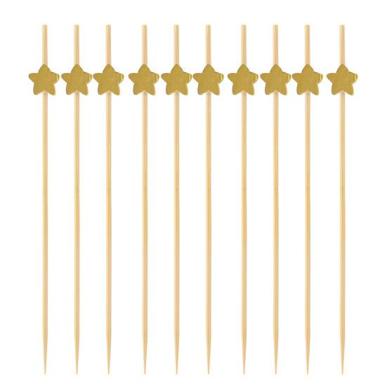 100/200Pcs Wooden Ball Toothpicks Long Cocktail Picks Appetizers Baking Garnish Skewers with Sturdy Polished Heads