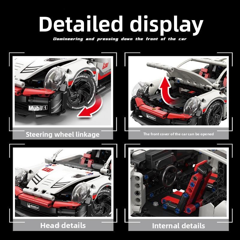 Building Block Boy Puzzle Assemble Remote Control Racing Model DIY Toy