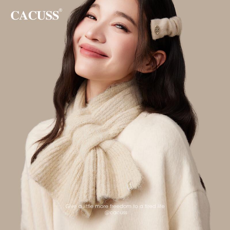 CACUSS Women's Warm Knitted and Plush Scarves & Neck Warmers