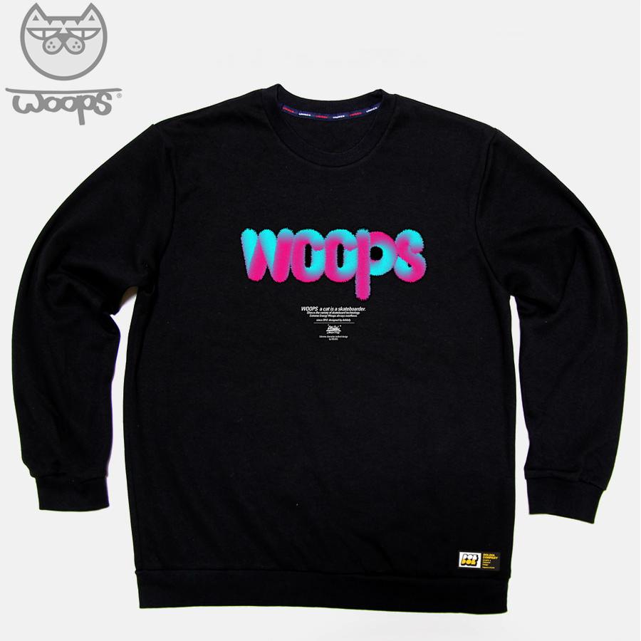 DOLDOL Woops-Mtm-77 Скейтборд Кот Персонаж Oops Лонгслив Толстовка