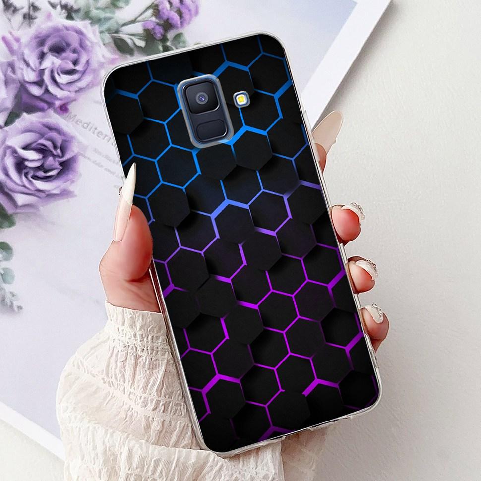 Чехол для Samsung Galaxy A6 2018 Роскошный Расписной Чехол Мягкий Силиконовый Чехол для Телефона Для Samsung A 6 A6 GalaxyA6 2018 Задняя Крышка Coque