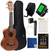 PERDIN Сопрано Укулеле Набор для начинающих с нотами 10 предметов 6 аккордов из красного дерева с мягкой подкладкой нейлоновый медиатор ремень для намотки Музыка, Набор, Песни, Руководство для начинающих, Чехол,