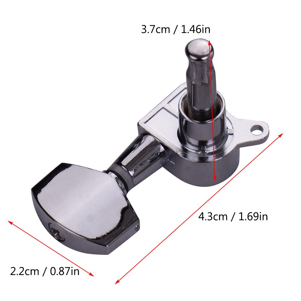 6 шт. 3L3R Полностью закрытые колки для настройки гитарных струн Головка колкового механизма для фолк-гитары