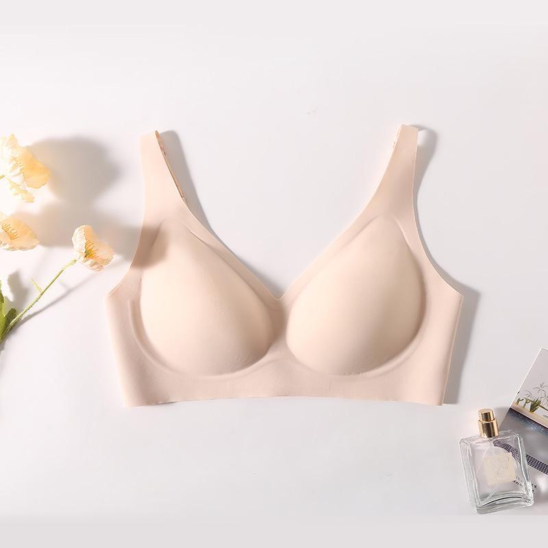 Бесшовный бюстгальтер из шелка тутового шелкопряда Yuyue - удобный, дышащий, с застежкой сзади, без косточек, однотонное нижнее белье