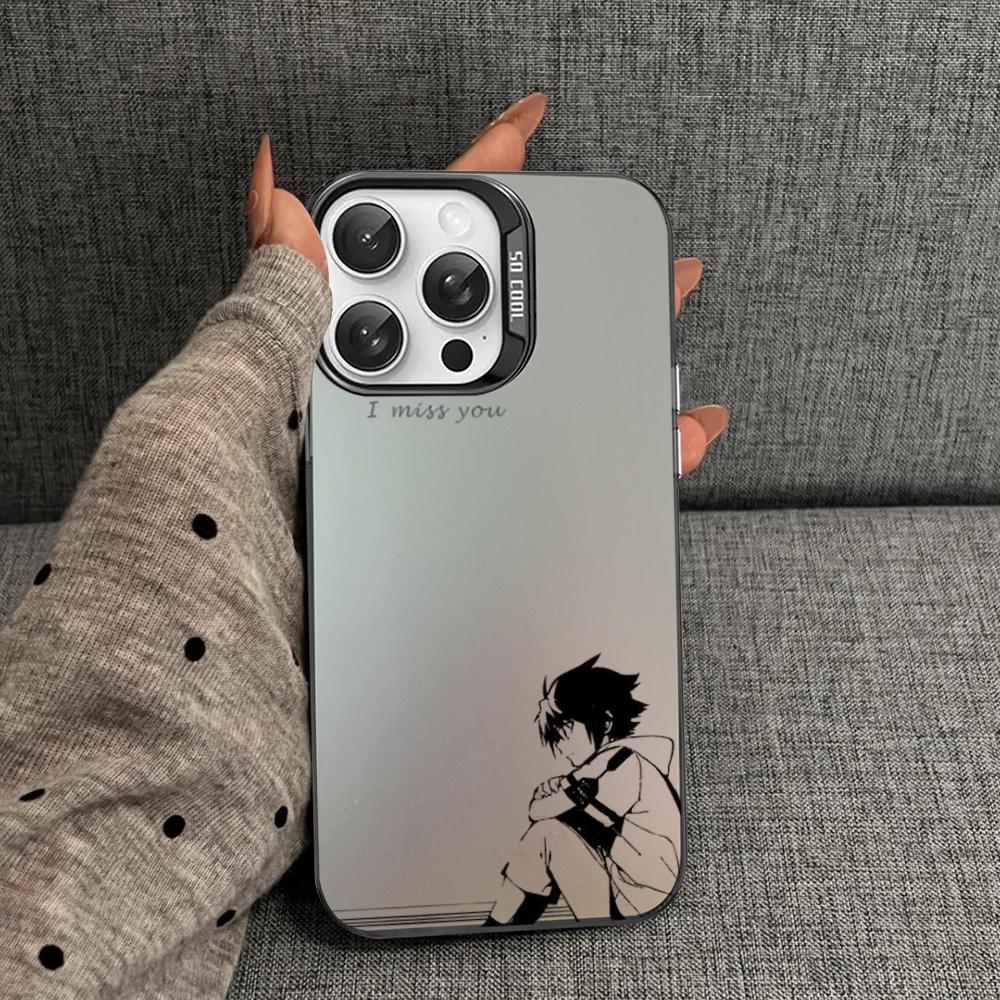 Чехол для телефона Аниме Серафим Конца Юичиро Хякуя Для iPhone16 15 14 13 12 11 Pro Max X XR 8 7Plus Матовый Ударопрочный Задняя крышка
