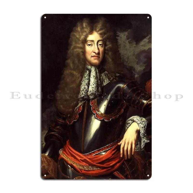 Portrait Of King James Ii Nathanhoughton Metal Sign Plaques Garage Plaques Pub Living Room Custom Tin Sign Poster