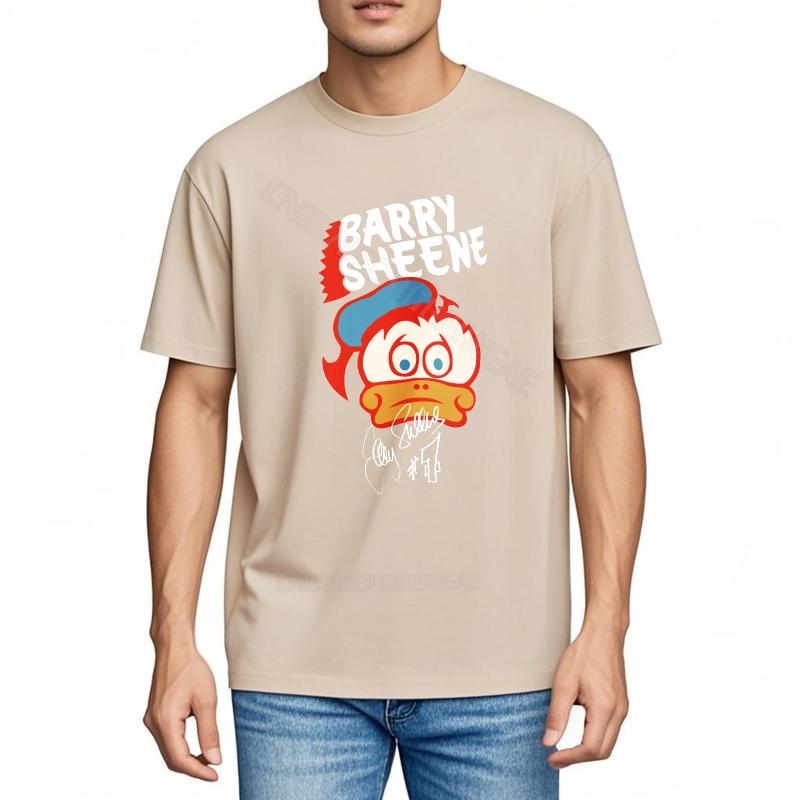 Summer top Graphic Workout Tshirt Barry Sheene Cartoon Face Design Comfortable Classic Tshirt Classic Quick Dry T Shirt Breat
