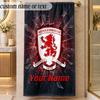Пляжное полотенце Middlesbrough FC с индивидуальным текстом имени Персонализированное мягкое полотенце для пляжа, бассейна, дома Подарок