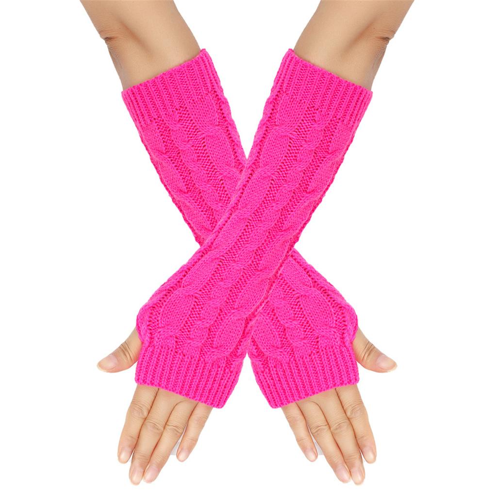 1pair Women's Wool Arm Covers Winter Comfortable Oversleeves Knitted Sleeves for Winter Comfort