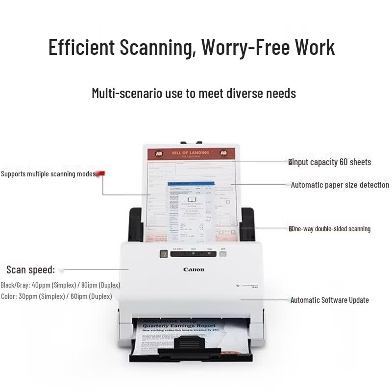 Canon R40 Sheet-fed Document Scanner CN plug (adapter included)