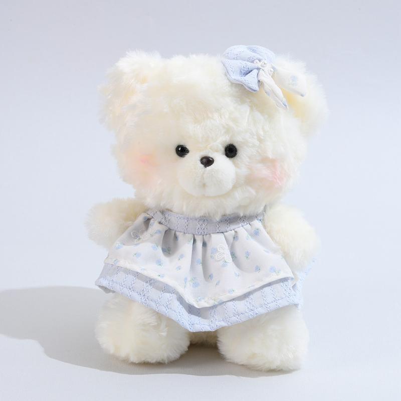 Kawaii Dress Animal Plush Toys Set Stuffed Bear Rabbit Sheep Cat Dog Dolls Soft Room Decor Gifts For Girls Xmas Birthday