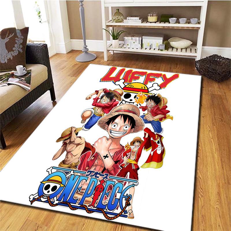 Ковер с изображением Манки Д. Луффи из One Piece для гостиной, спальни, дома, украшение дивана, нескользящий коврик для детской игры