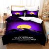 3pcs Queen Size Duvet Cover Sets, Nightmare Before Christmas Jack and Sally Rose Decor Bedding Set 2/3pcs Polyester Quilt Cover