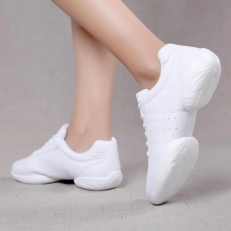 2025Dance Shoes Woman Ladies Modern Soft Outsole Jazz Sneakers Aerobics Breathable Lightweight Female Dancing Fitness Sport