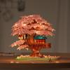 Lego-Compatible Cherry Blossom Tree Building Set - Educational Toy for Kids