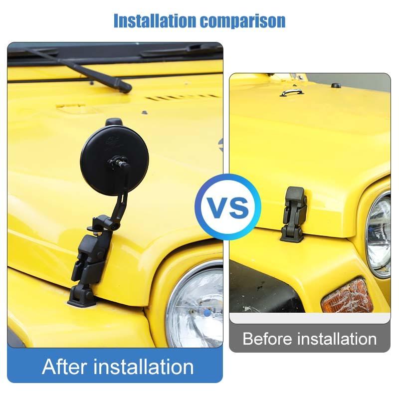 Engine Hinge Machine Cover Buckle Reversing Mirror For Jeep Wrangler TJ JK Car Styling Accessories