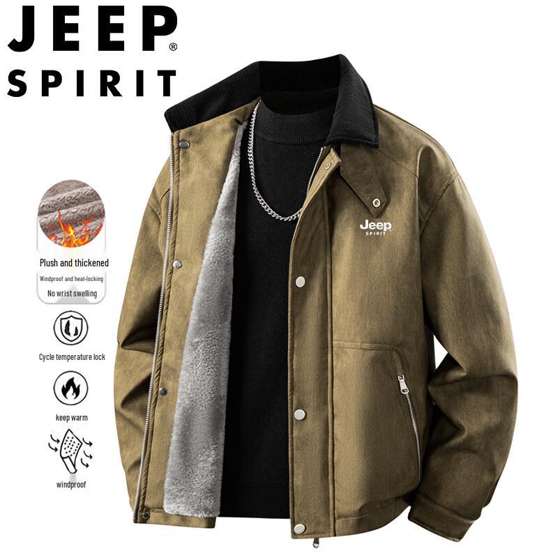 Мужская повседневная куртка JEEP SPIRIT с флисовой подкладкой