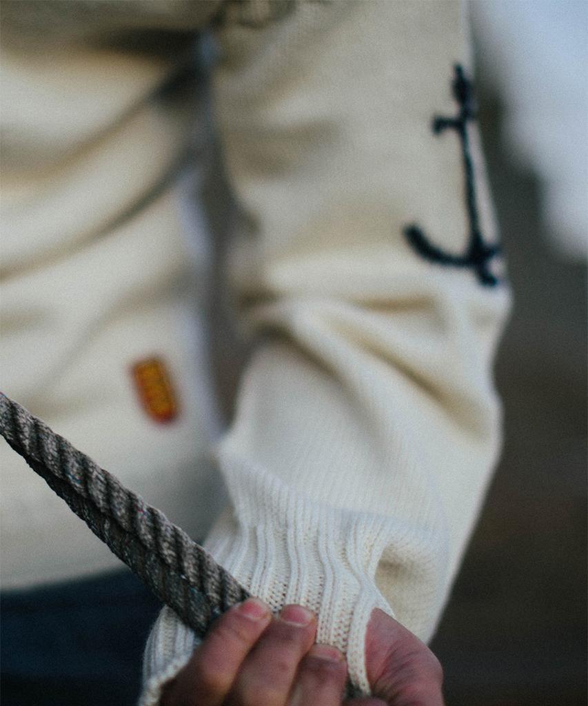 Geonjiulleunseu Crewneck Wholegarment Sweater - Aran