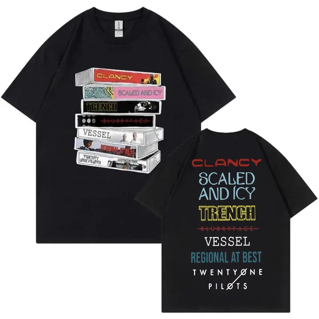 Футболка с графикой альбома Twenty One Pilots, рок-группа, мужская, женская, трендовая, хип-хоп, ретро, повседневная модная футболка с коротким рукавом