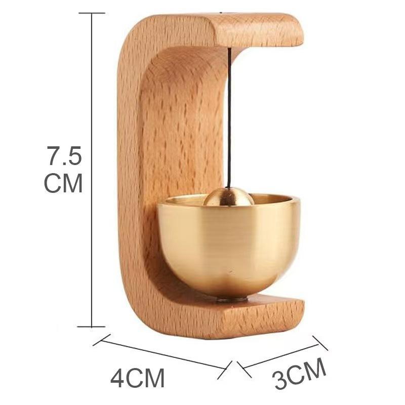 1Pcs Entrance Doorbell Shopkeeper'S Bell Wind Bell Door Opening Wooden Clock Reminder For Home Small Bell Decorations