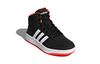 adidas Кроссовки Hoops 2.0 Mid Черные с Красным Высокого Разрешения Детские B75743