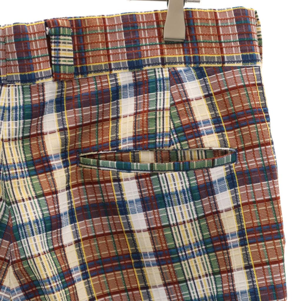 70s vintage Check Pattern Slacks pants Multi TALON ZIP Men's Used
