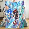 Sonic Theme Printed Blanket - Perfect for Couch, Bed, Travel & Outdoor Use | Machine Washable, Cozy & Durable.