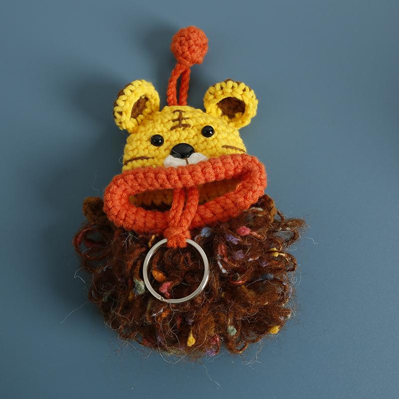 Забавные вязаные крючком брелоки Вязание Милая кукла с сосисочным ртом Держатель для ключей Полезная вязаная сумка для хранения Брелоки для автомобильных ключей Оптовая торговля