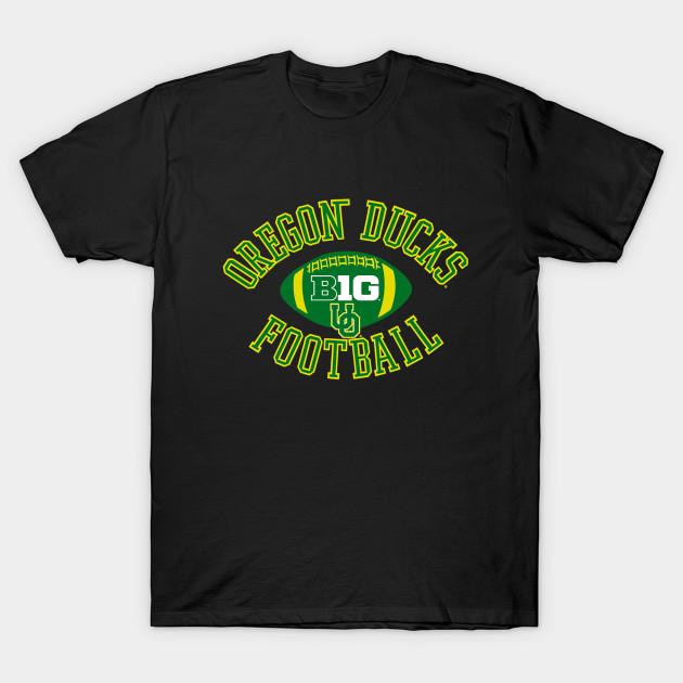 Men Black Print T-shirt Oregon-Ducks No-Cut Transfer Paper Print Cotton Tshirt