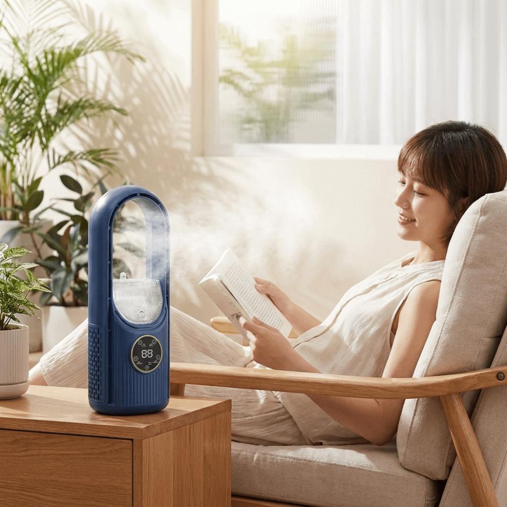 6 Speed USB Fan Silent Timer Leafless Fan Flexible Usage Electric Fan Desktops