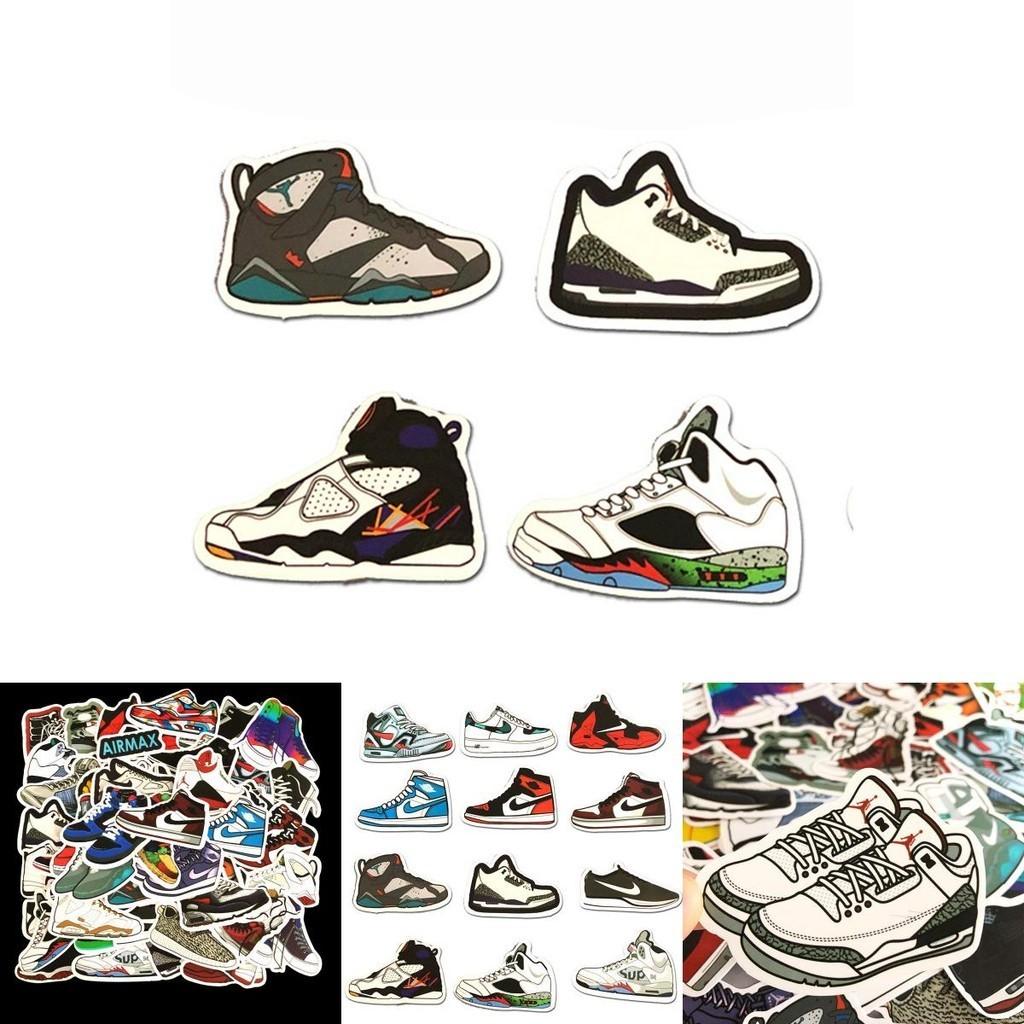 Unique And Creative Basketball Shoe Stickers For Laptop Skateboard And More