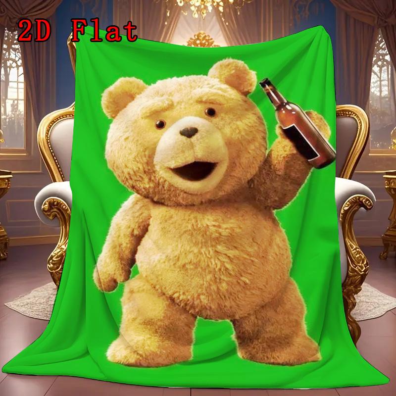 Ted 2D Flat Pattern Flannel Blanket High quality All Seasons Warmth and Comfort Perfect for Christmas Gifts.NMT0928418
