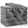 TITIROBA Dark Antibacterial and Microfiber Bath and and Perfect for 4-Piece Set, Gray, 7A-Class Odor-Resistant! 99% Antibacterial. Fluffy,