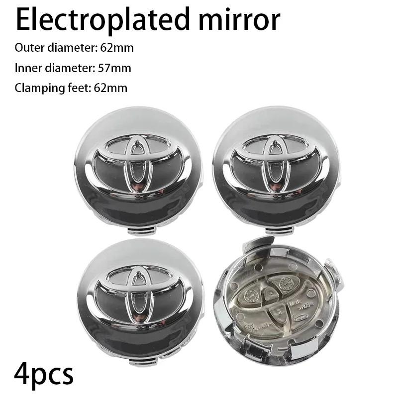 NBNQ8 Car Wheel Center Hub Cap Logo Stickers Rim Cover Emblem Styling for Toyota Hilux Land Corolla Supra Rav4 Prado Prius Aqua Camry
