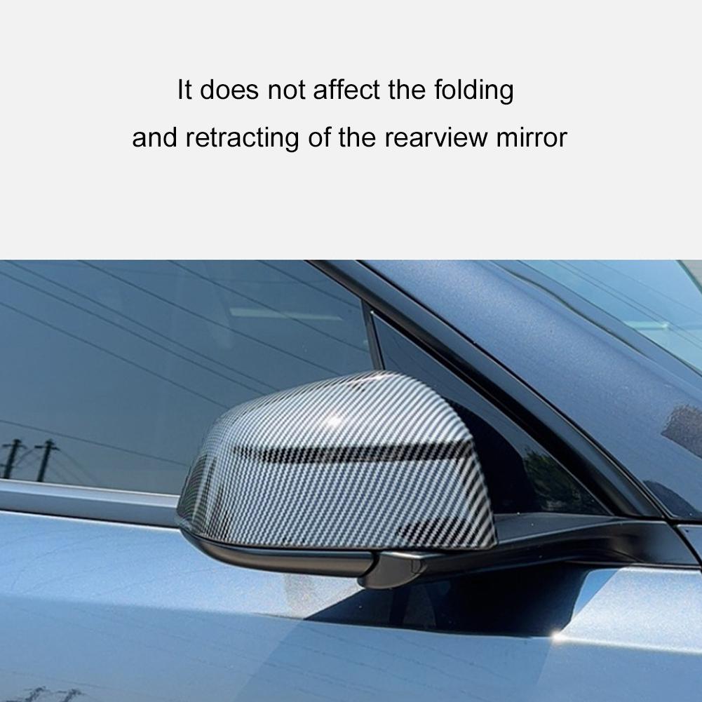 Real Carbon Fiber Rear View Mirrors Cover For Tesla Model Y Launch 2025+ Juniper 2025 Side Door Rearview Mirror Cover