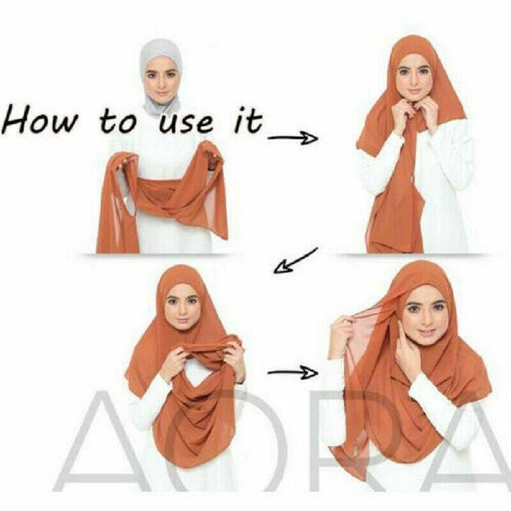 Мусульманский головной убор, шарф с капюшоном, полное покрытие, женские хиджабы, исламский тюрбан, мусульманский тюрбан, платок на голову