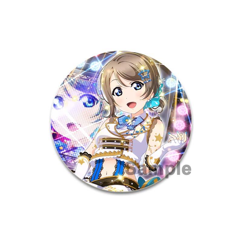 32/44/58mm LoveLive!SuperStar!!Ping An Pansy Tang Coco Round Brooch Clothing Lapel Pin Souvenir Soft Button Decorative Hat Badge