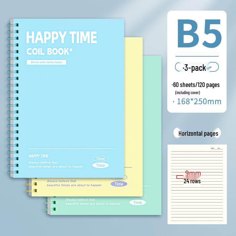 Цветной B5 блокнот на спирали: Высококачественный журнал формата А5 для учебы, записей и ведения дневника - Идеально подходит для студентов.