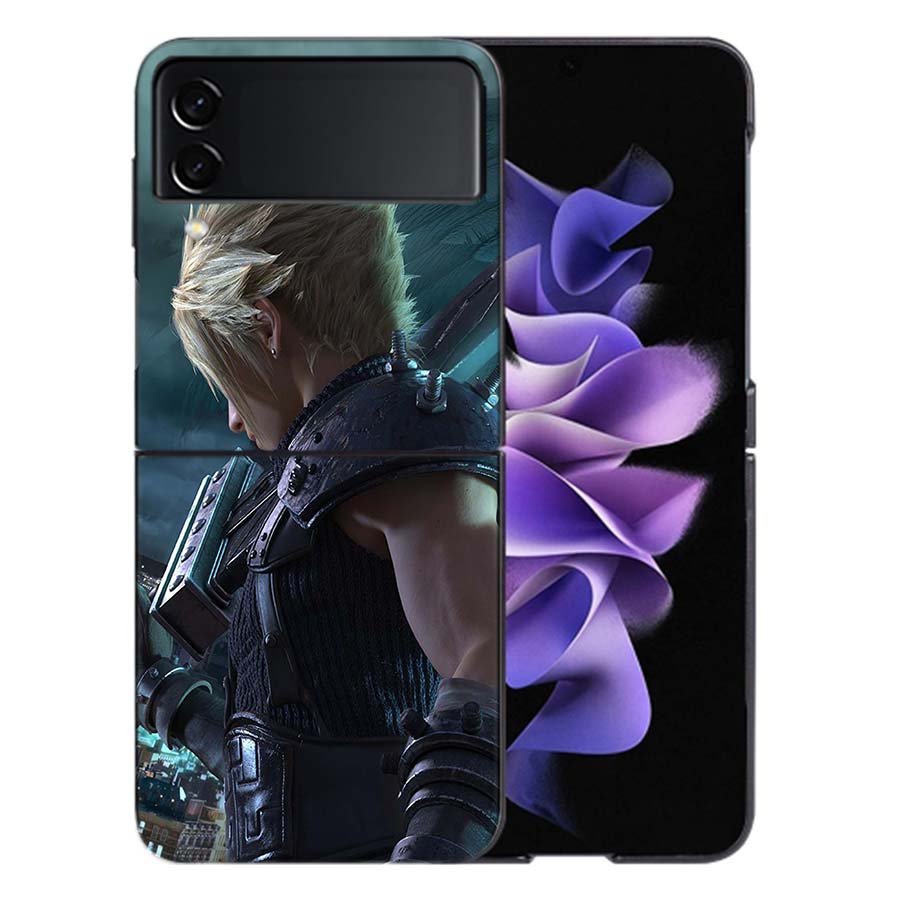 Final Fantasy VII Для Samsung Galaxy Z Flip 5 4 3 Чехол Ударопрочный Жесткий Чехол Телефон Z Flip 6 7 5G Z Flip 5 4 5G TPU PC Жесткий Coq
