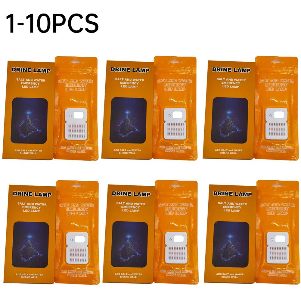 1-10PCS LED Salt Water Lamp Waterproof Portable Camping Lights Reusable Outdoor Emergency Lamp for Night Fishing Travel Supplies