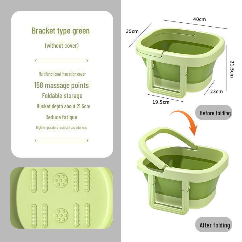 Портативная складная ванна для ног с массажем, повышенная конструкция для замачивания голеней