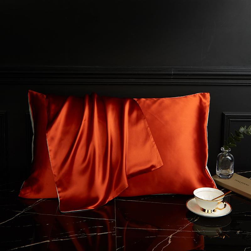 100% Natural Mulberry Silk Pillowcase designed for Hair and Skin - Front in Pure Silk and Back in Breathable Lyocell Fiber 1 Pack