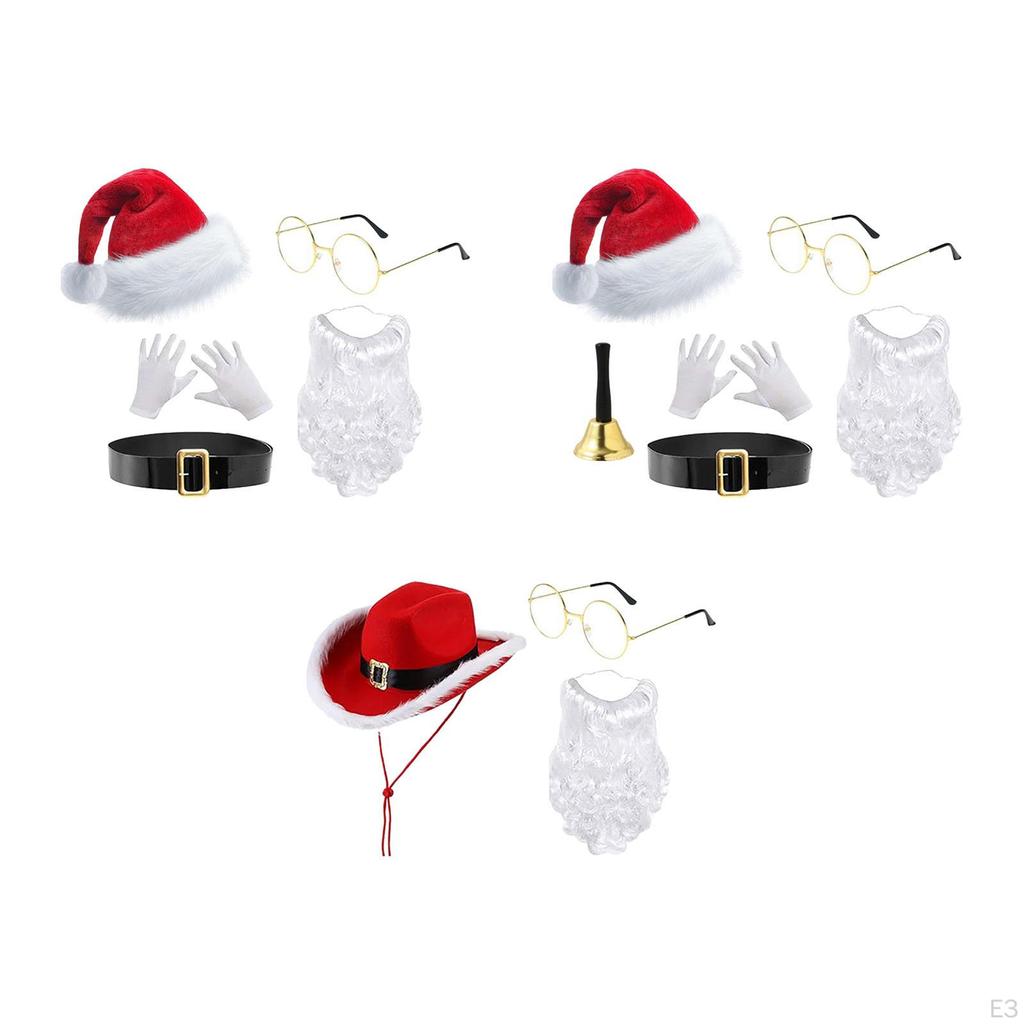 Рождественский костюм с бородой и шляпой для праздничных мероприятий