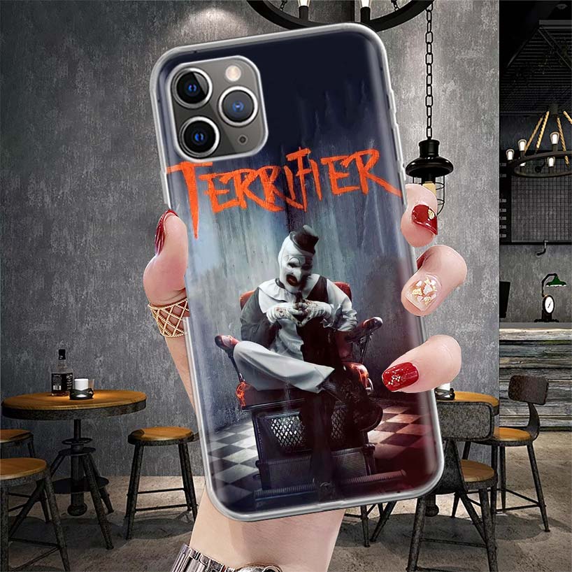 Чехол для телефона Ужасы Террифаер Мягкий для IPhone 11 17 Air 16E 16 Pro Max 15 + 14 Plus 13 Mini 12 Apple 7 SE 8 Fundas Coque 11