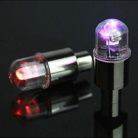 Wheel Valve Cap Light LED Vibration Sensor Light-Duty Alloy Universal Bicycle Cap Light