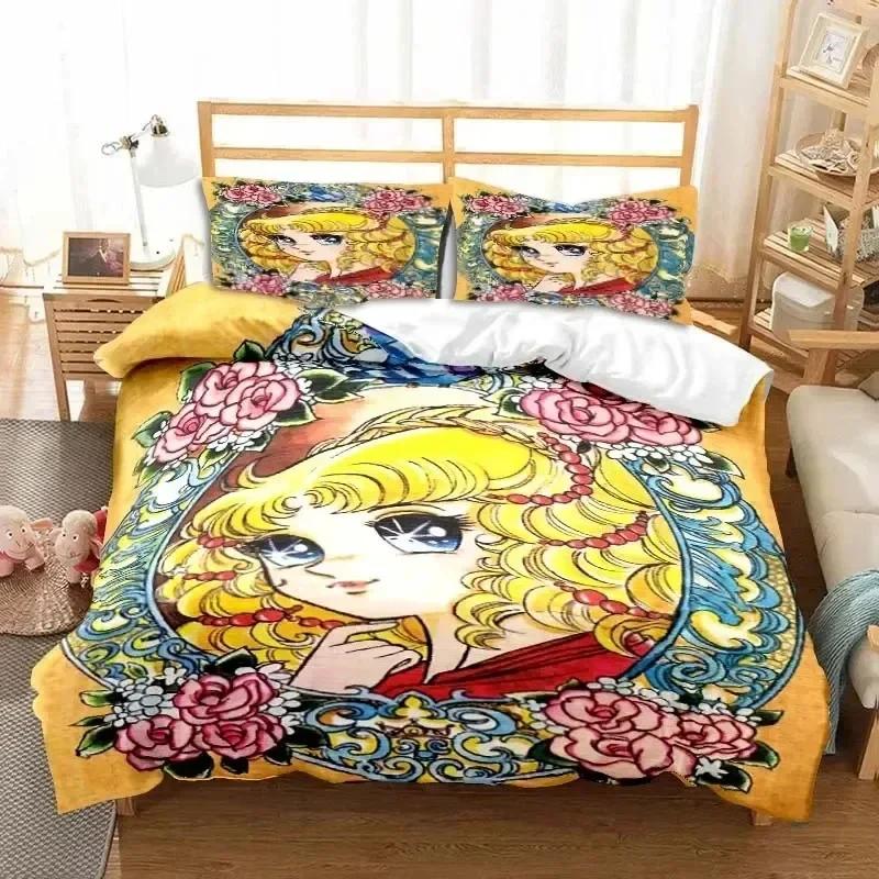 Manga Candy Candy Comfortable Duvet Quilt Cover Pillowcase Bedding Set Children Bedroom Decoration Home Textile