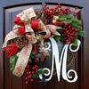 Новый Веселый Рождественский Орнамент на Входную Дверь Настенная Искусственная Сосновая Гирлянда Рождественский Венок Декоративное Подвесное Украшение Окно Дверь Wr